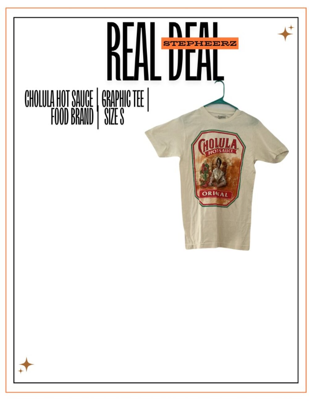 Cholula Hot Sauce | Graphic Tee | Food Brand | Size S